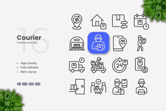 Courier Icons: A Designer's Take on Practical Embroidery Use