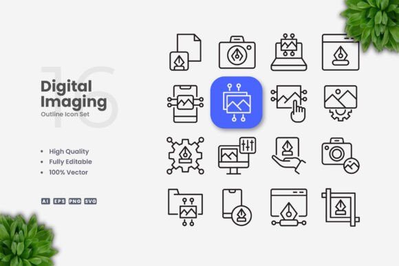 Digital Imaging Icons: A Modern Graphic Asset for Clean Visual Design