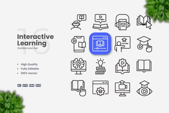 Interactive Learning Icons: Essential Graphics for Modern Design