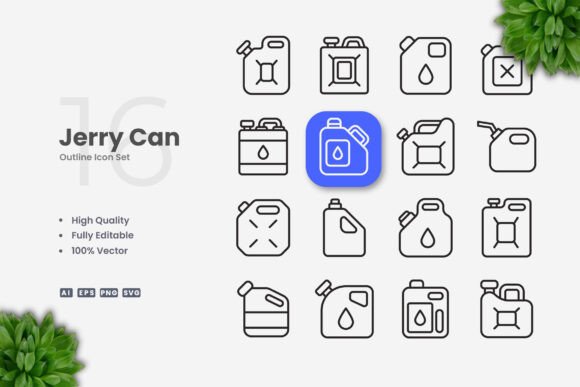 Jerry Can Icons: Essential Graphics for Digital Sellers