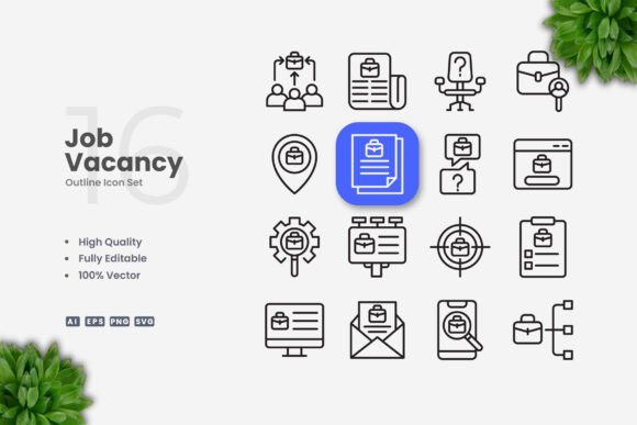 Job Vacancy Graphics and Icons Review