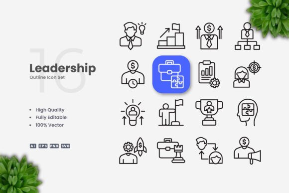 Leadership Icons: Essential Graphics for Small Business Branding
