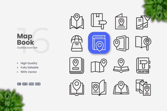 Map Book Icons: Essential Graphics for Local Brand Identity