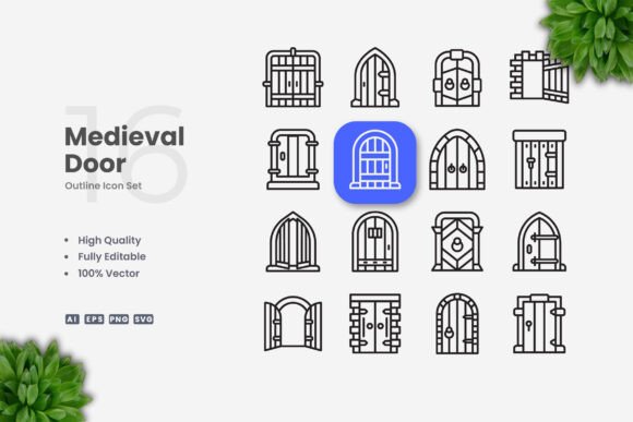 Medieval Door Icons: A Designer's Review of These Graphics