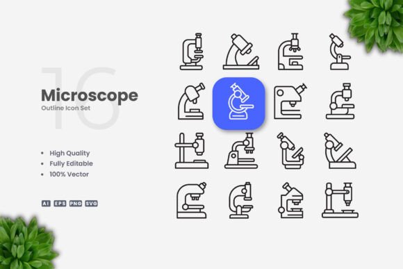 Microscope Icons: A Brand Designer's Review of Graphics and Icons
