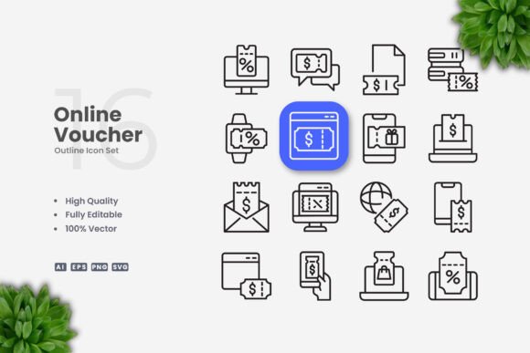 Online Voucher Icons: Essential Graphics for Modern Design