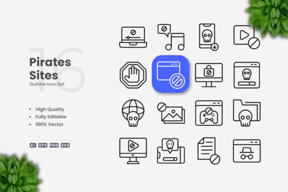 Pirate Sites Icons: A Designer's Review of These Graphics