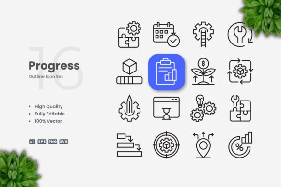 Progress Icons: Essential Graphics for Local Brand Identity