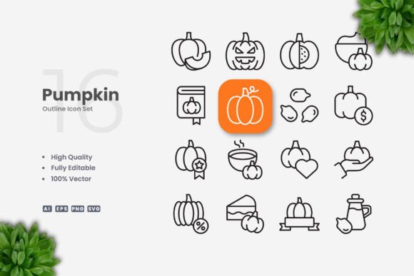 Pumpkin Icons: Essential Graphics for Seasonal Design