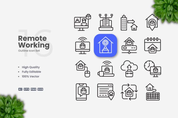 Remote Working Icons: A Graphic Designer's Review
