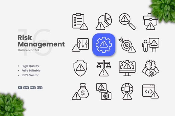 Risk Management Icons: Essential Graphics for Modern Design
