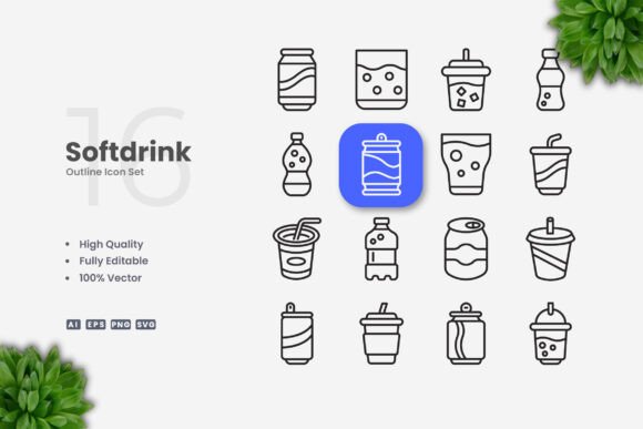 Softdrink Icons: A Versatile Graphic Design Asset for Modern Branding