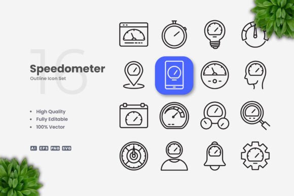 Speedometer Icons: Modern Graphics for Clean Visual Communication