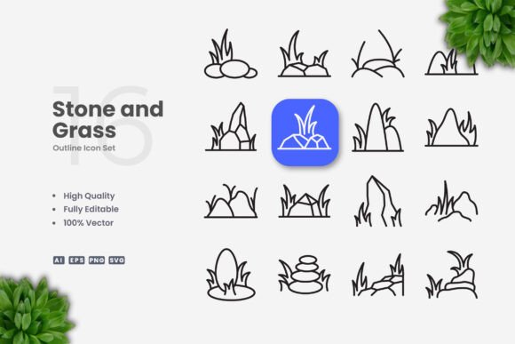 Stone and Grass Icons Review for Embroidery Projects
