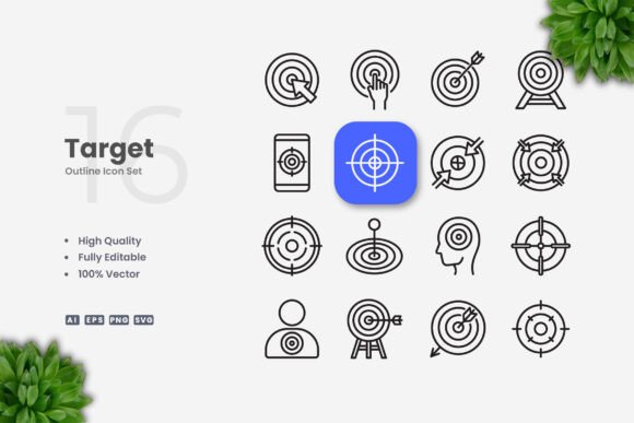 Target Icons: A Versatile Graphic Design Asset for Modern Branding