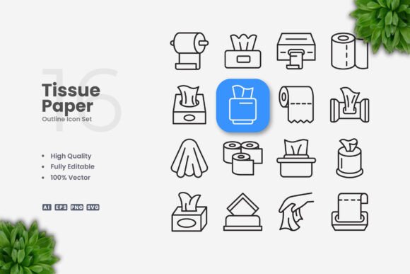 Tissue Paper Icons: A Versatile Graphic Asset for Local Branding
