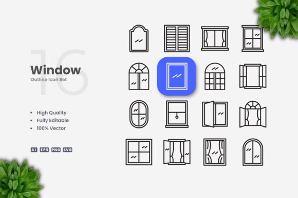 Window Icons: A Versatile Graphic Design Asset for Handmade Creations